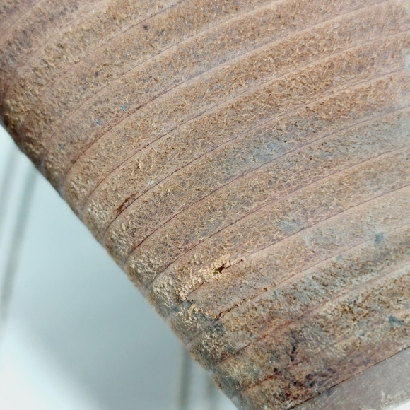 Steve Madden Ohio Ponncho Taupe Tan Suede Fringe Block Heel Ankle Boots F293 - Picture 11 of 13